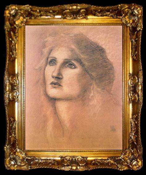 framed  Burne-Jones, Sir Edward Coley Young Woman, ta009-2